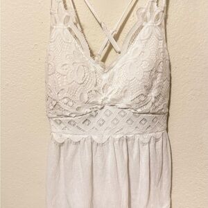 Elegant White Lace Dress